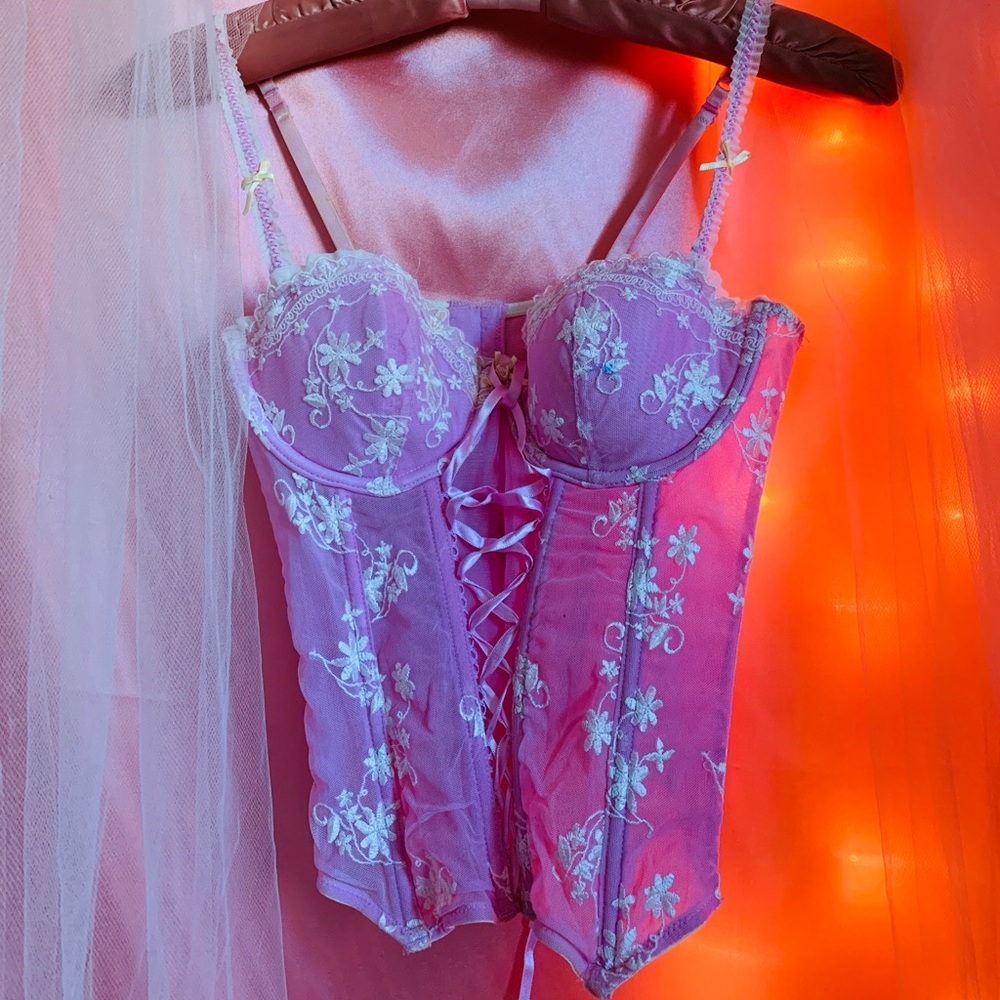 Pink vintage corset top